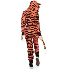 Tipsy Elves Womens Tiger Halloween Costume - Jungle Animal Costumes for Women Adult Hooded Front Zipper Costume Jumpsuits