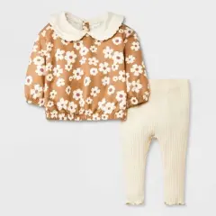 Grayson Collective Baby Girls' 2pc Pullover & Leggings Set
