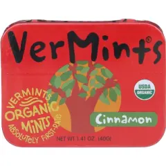 VerMints Organic Mints Cinnamon - Case of 6 - 1.41 oz