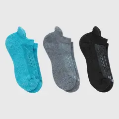 Hanes Women's Absolute Active Run Heel Shield 3pk No Show Socks - 5-9