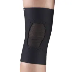 OTC Knee Support, Encircling Stabilizer Pad, Neoprene, Black