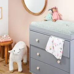 Plush Changing Pad Cover I Love You Script - Cloud Island&trade; Mint