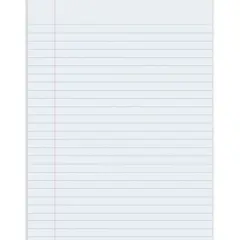 Pacon Composition Paper, White, Red Margin, 3/8" Ruled, 8-1/2" x 11", 500 Sheets