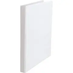 0.5" Ring Binder Clear View White - up&up&trade;: Half Inch, 120 Sheet Capacity, 4 Pockets, Hard Cover