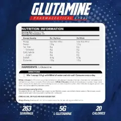 EHPlabs L-Glutamine Powder &ndash; 500g, 100 Servings &ndash; Muscle Recovery, Gut & Immune Health Support