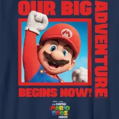 Boy's The Super Mario Bros. Movie Mario Our Big Adventure Begins Now Red T-Shirt