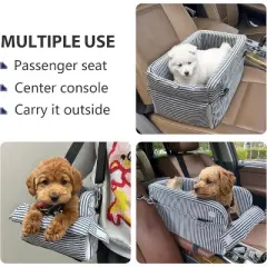 MaseiKar Foam Center Console Dog Car Seat for Small Dogs Under 13 lbs, Ultimate Safety Puppy Cat Booster Seat, Portable Small Pet Carrier