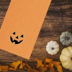 C&F Home Jack-O-Lantern Waffle Weave Kitchen Towel Set of 2