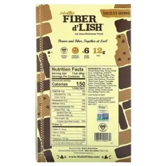NuGo Nutrition Fiber d'Lish, Chocolate Brownie, 16 Bars, 1.6 oz (45 g) Each