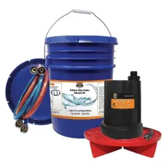 Chromex Tankless Water Heater Flushing Kit&mdash;Just Add Vinegar or Your Own Descaler Solution in Blue