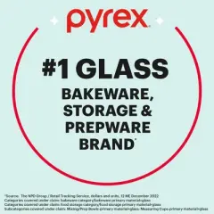 Pyrex 6pc Bake and Store Set (3 Containers and 3 Lids): Glass Bakeware, Odor & Stain-Resistant, Microwave & Dishwasher Safe