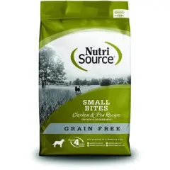 NutriSource Select Grain-Free Small Bites Made with Chicken and Peas Dry Dog Food - 5LB