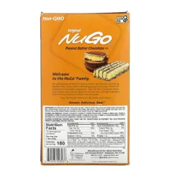 NuGo Nutrition Original Peanut Butter Chocolate Bars, 15 Bars, 1.76 oz (50 g) Each