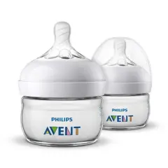 Philips Avent Natural Baby Bottles with First Flow Nipples - 2oz/2pk