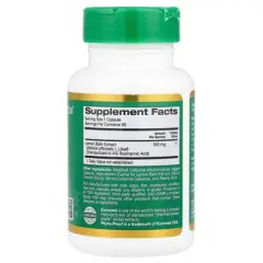 California Gold Nutrition EuroHerbs&trade;, Lemon Balm Extract, Euromed Quality, 500 mg, 60 Veggie Capsules