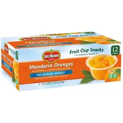 Del Monte Mandarin Oranges Fruit Cup Snacks