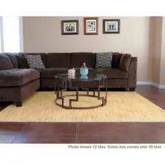 Home Aesthetics 100 SqFt 3/8" Wood Grain Foam Mat Interlocking Tile Flooring 25pcs Oak