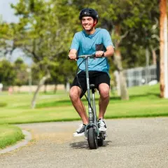 Razor E300S Seated Electric Scooter for Ages 13+, 220 lb Weight Capacity, Matte Grey &ndash; 15 Mph, 40-Minute Ride Time, 9&rdquo; Pneumatic Tires, Removable Seat