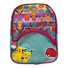 Pokemon Mini Backpack 11" with Glitter Trimming and Small Front Pocket