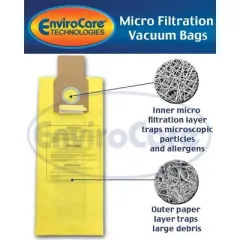 EnviroCare Replacement Vacuum bags for Kenmore Upright Types U/L/O, 50688 and 50690, Panasonic Type U-2, Miele Type Z. 10 pack