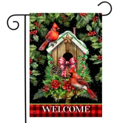 Briarwood Lane Winter Christmas Garden Flag 12x18 For Outdoor Holiday Birdhouse For Christmas Garden Flag Flags For Outside