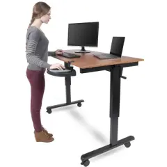Stand Up Desk Store Clamp On 360 Degrees Swivel Out Mouse Tray With Storage For Desks And Tables Up To 1.5" Thick