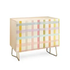 Gigi Rosado Pastel Plaid Credenza - Deny Designs