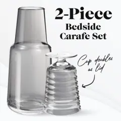 American Atelier Bedside 32 oz Water Carafe with Footed Glass/Lid