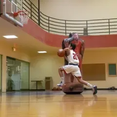 GoSports Inflataman Basketball Defender Training Aid - Weighted Defensive Dummy for Shooting, Dribbling and Driving Drills - Black