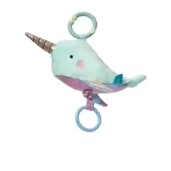 Manhattan Toy Under the Sea Narwhal Baby Teether & Travel Pull Toy