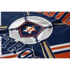MLB Houston Astros On Deck Ultra Cozy Blanket: Sports Team Logo Plush Throw