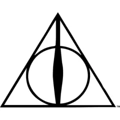 Harry Potter Deathly Hallows Men's Royal Blue Heather T-shirt