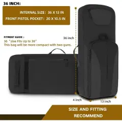 Dual Rifle Soft Case Tactical Backpack, Padded Gun Bag for Storage & Transport, Water-Resistant with MOLLE, Shooting Hunting Military Use