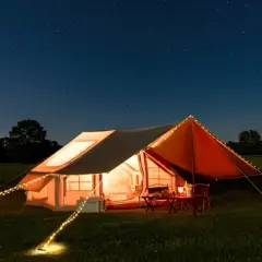 EROMMY Inflatable Tent With Pump,Glamping Tents For 4-6 Person, Easy Setup 4 Season Waterproof Outdoor Tent