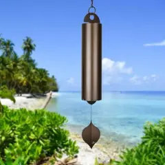 Woodstock Wind Chimes Signature Collection, Heroic Windbell, Grand, 52'' Antique Copper Wind Bell HWXLC