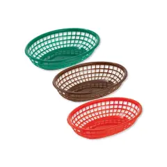 Winco Oval Fast Food Basket, 9-1/2" x 5" x 2"