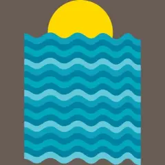 Women's Design By Humans Sunset Waves By clingcling Racerback Tank Top