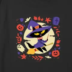 Girl's Paul Frank Halloween Mika the Cat Witch Crop Top T-Shirt