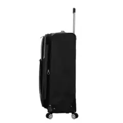Rockland Impact 4pc Softside Carry On Spinner Luggage Set - Black