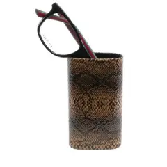 Desktop Eyeglass Holder | Faux Leather | Snakeskin | Wide Design | 2 x 3.75 x 4.15 | Fashionable Design | CA-503 |
