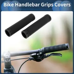 Unique Bargains Bike Handlebar Grips Covers 6.38" Black 1 Pair