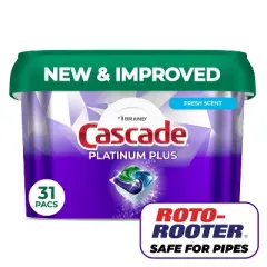 Cascade Platinum Plus Action Pacs Dishwasher Detergent - Lemon