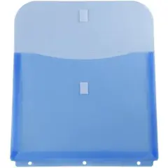JAM Paper 9 1/2'' x 1 1/4'' x 11 1/2'' 12pk Plastic Binder Envelopes with Hook & Loop Closure, 3 Hole Punch