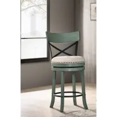 Set of 2 Lynick Cross Back Swivel Counter Height Barstools - HOMES: Inside + Out