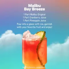 Malibu Coconut Flavored White Rum - 750ml Bottle