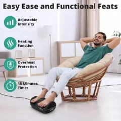 Medcursor Shiatsu Foot Massager with Heat | Foot and Calf Massager with Massage Roller, Relax for Home or Office Use