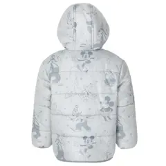 Disney Mickey Mouse Goofy Donald Duck Pluto Zip Up Puffer Jacket Toddler 