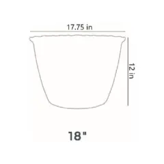 The HC Companies 18 Inch Woven Garden Hose Holder, Decorative Plastic Hose Pot for Outdoor Storage, Up to 100-Foot Capacity, Chocolate