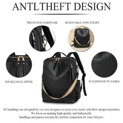 Backpack retro style backpack multi-function PU fashion bag for women