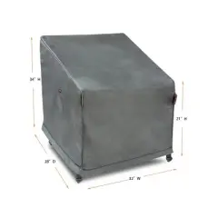 Summerset Shield Titanium 3-Layer Water Resistant Outdoor Club Chair Cover - Dark Grey